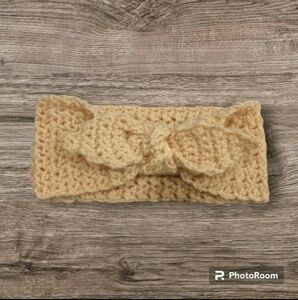 Handmade crochet ear warmer yellow one size adult
